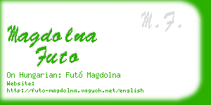 magdolna futo business card