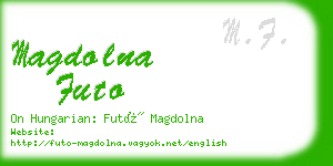 magdolna futo business card